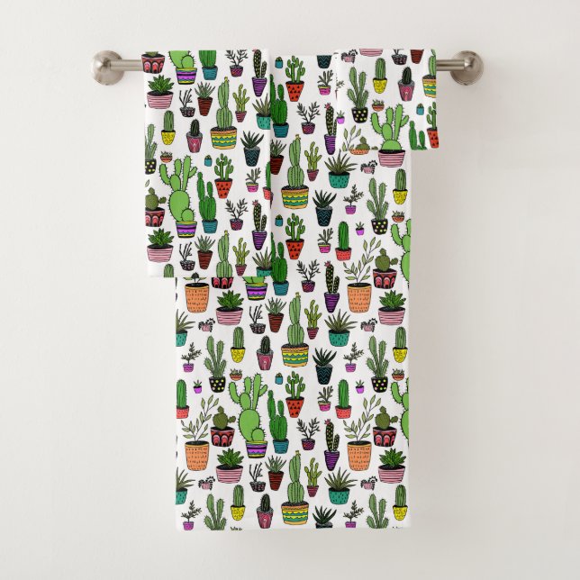 Potted PLants Cactus Succulent Cute Pattern (In situ)