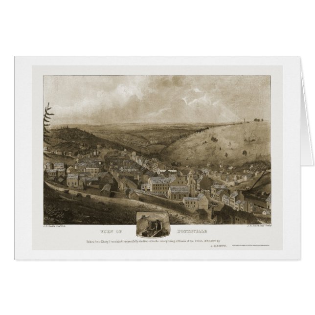 Pottsville, mapa panorámico del PA - 1922 (Anverso (Horizontal))