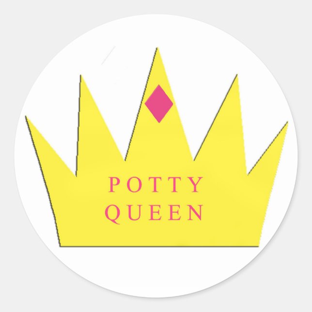 Potty Queen Pegatina (Anverso)
