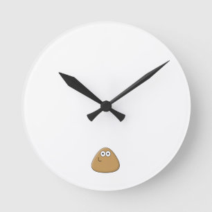 Pou feliz - Reloj de pared