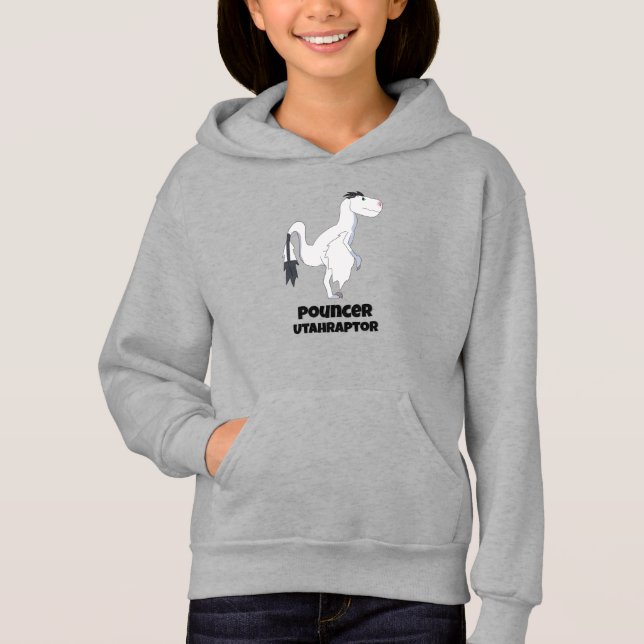 Pouncer the Utahraptor Kids Hoodie (Anverso)