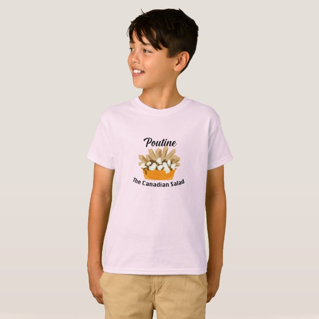 Poutine, La Ensalada Canadiense - Camiseta Básica  (Anverso completo)