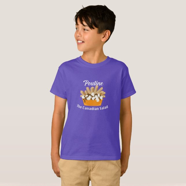 Poutine, La Ensalada Canadiense - Camiseta Básica  (Anverso completo)