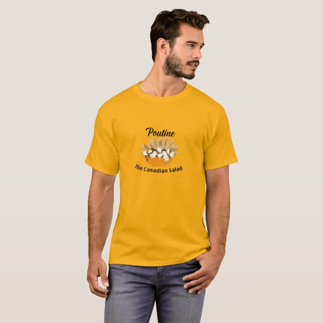 Poutine, la ensalada canadiense - Camiseta básica  (Anverso completo)