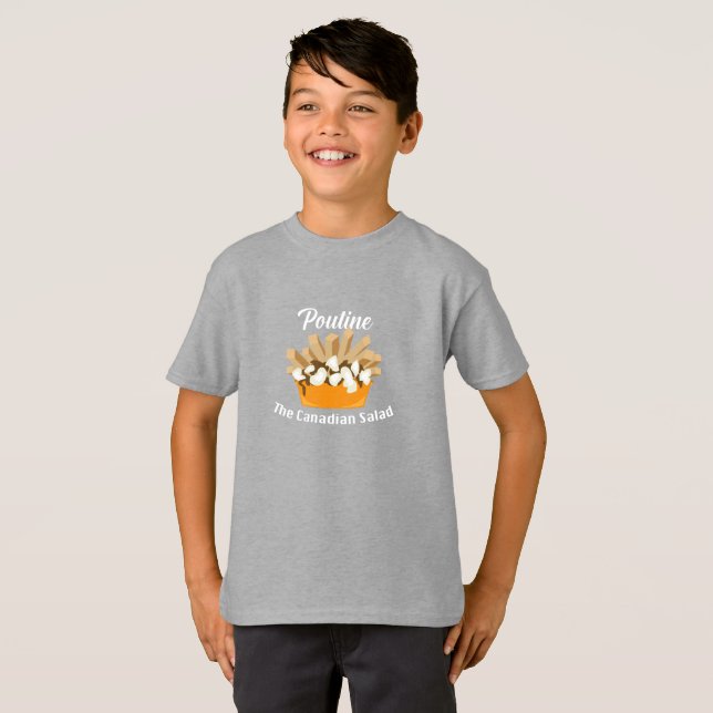 Poutine, La Ensalada Canadiense - Camiseta Básica  (Anverso completo)