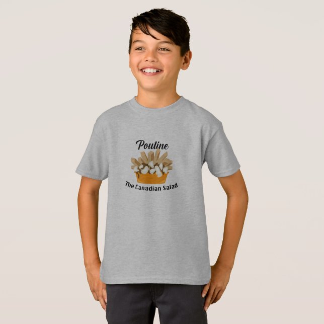 Poutine, La Ensalada Canadiense - Camiseta Básica  (Anverso completo)
