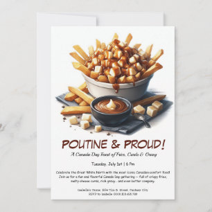 Poutine & Proud - Invitación de fiesta de comida p