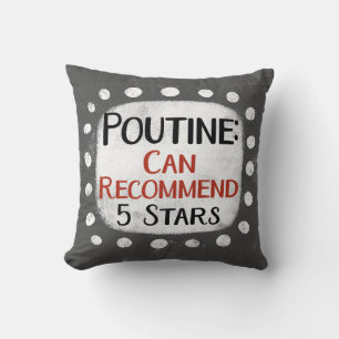 Poutine Review 5 estrellas Cojín decorativo