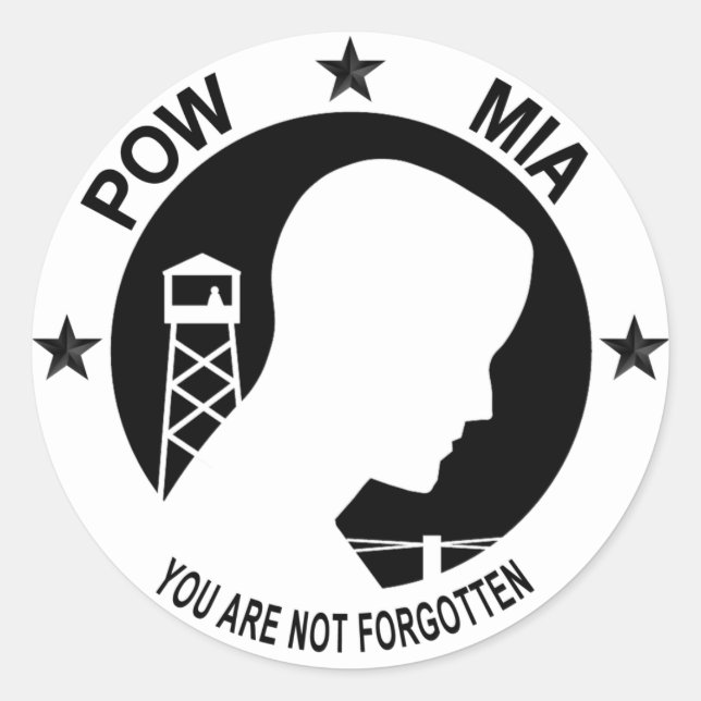 POW MIA Invertido Pegatina (Anverso)