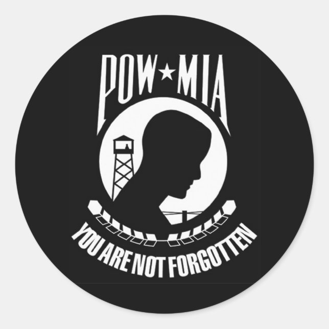 POW MIA Pegatina (Anverso)