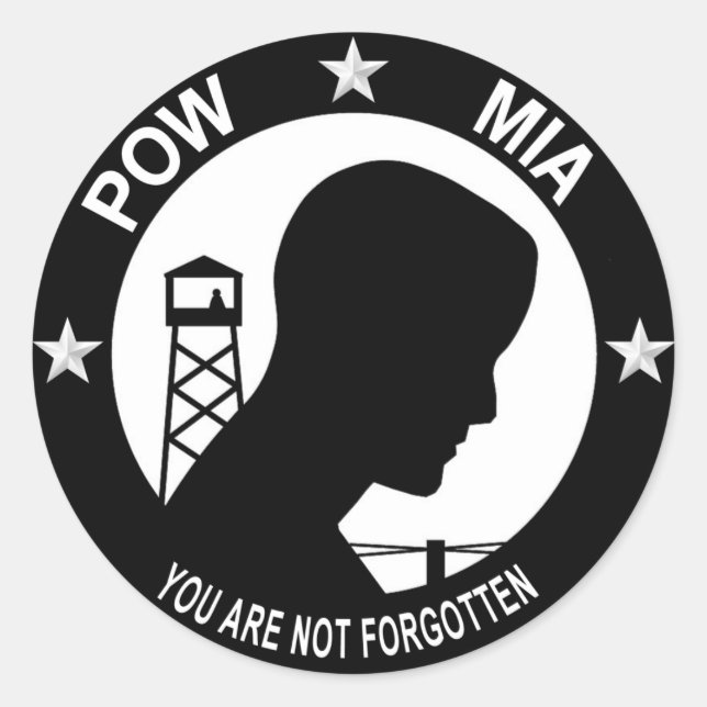 POW MIA Pegatina (Anverso)