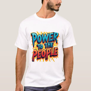 power to the people cita el diseño de camisetas