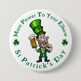 Power to Your Elbow - botón St Patrick's Day