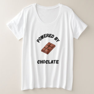 Powered By Chocolate Funny Design