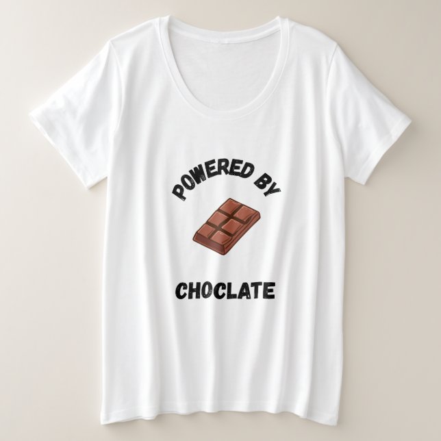 Powered By Chocolate | Funny Design  (Anverso del diseño)