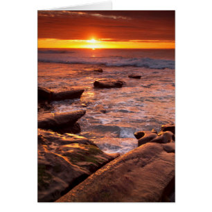 Pozas de marea al atardecer, California