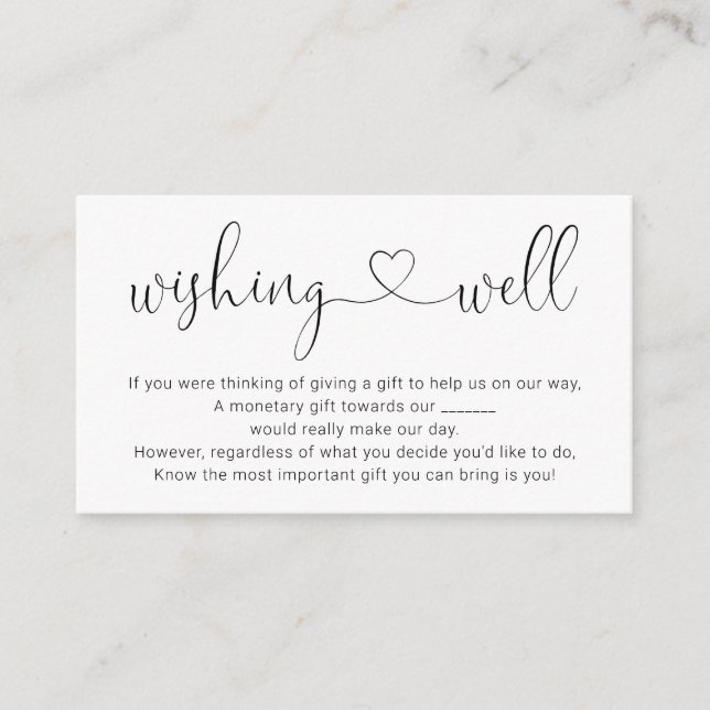 Pozo de los Deseos para Invitación de Boda - Simpl (Anverso)
