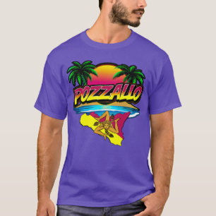 Pozzallo Sicilia Sunset con camiseta de palmas