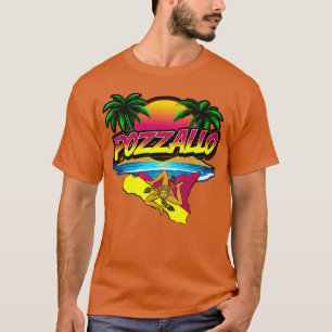 Pozzallo Sicilia Sunset con camiseta de palmas