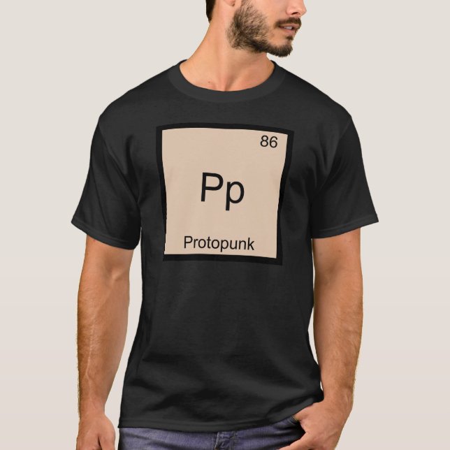Pp - Proto Punk Camiseta divertida con símbolo de  (Anverso)