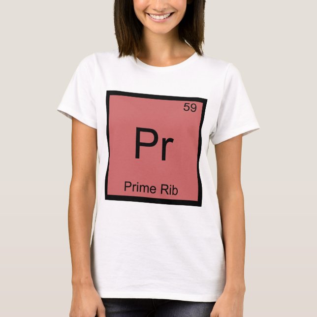 Pr - Camiseta divertida con símbolo del elemento q (Anverso)
