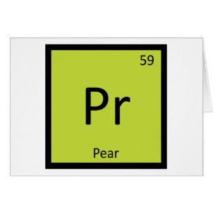 Pr - Química de la Fruta de Pera Símbolo de la Tab