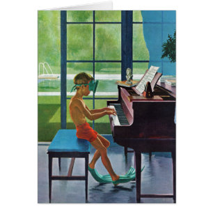 Práctica del piano del Poolside