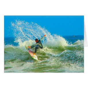 Practicado surf hacia fuera