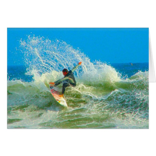 Practicado surf hacia fuera (Anverso (Horizontal))