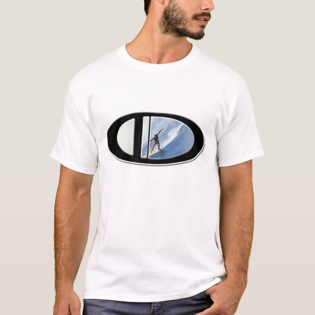 Practicando surf, camiseta cero del arte de la (Anverso)
