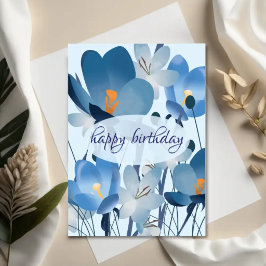 Prado Azul — Tarjeta de Cumpleaños Botánica