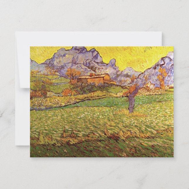 Prado en las montañas por Vincent van Gogh (Anverso)