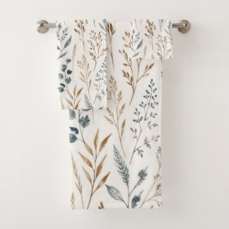 Prado Neutral de Hierba Silvestre Floral