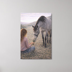 Prado Suave Arte de Caballo Lienzo Estirado