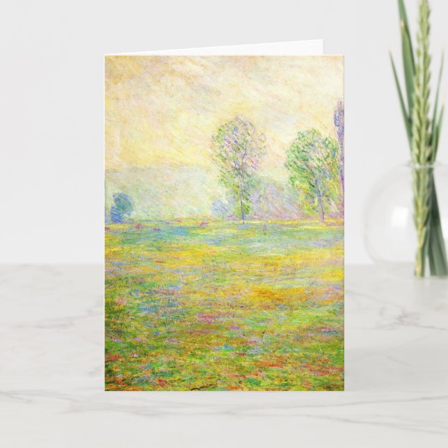 Prados de Monet en la tarjeta de felicitación de (Anverso)