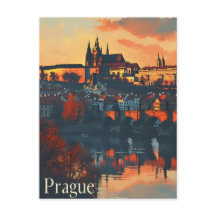 Praga antigua: Postal del Puente Carlos