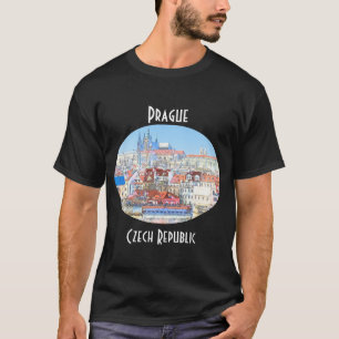 Praga en la camiseta de los hombres pasteles