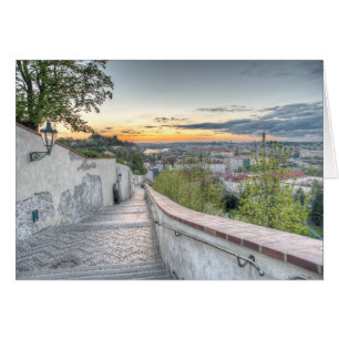 Praga - Escaleras del Castillo Antiguo por la maña