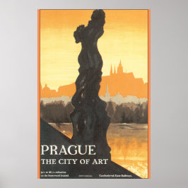 Praga, Poster de Viajes de la Ciudad del Arte