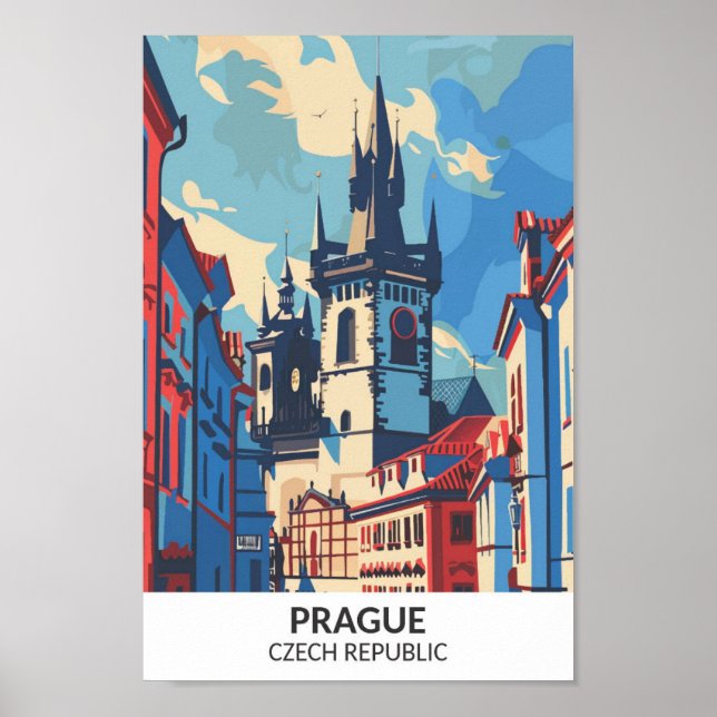 Praga República Checa Arte Retro Viajes  (Frente)