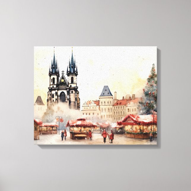 Praga, República Checa - Impresión de tela estirad (Anverso)