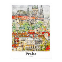 Praha Arte Checo Traer la mano de la acuarela