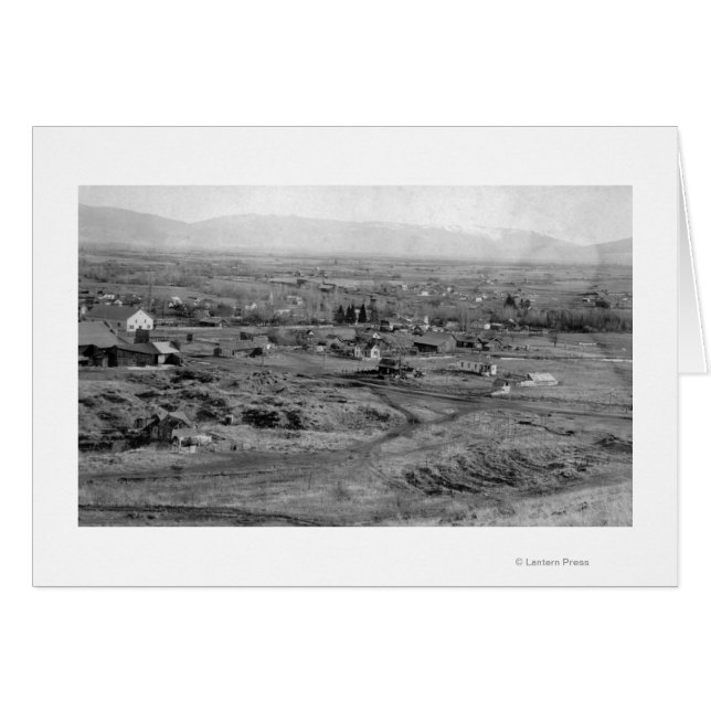Prairie City, Oregon Birds Eye Town View (Anverso (Horizontal))