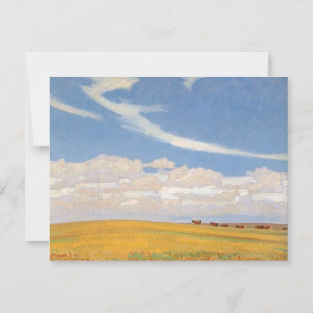 Prairie tras tormenta de Maynard Dixon, arte vinta (Anverso)