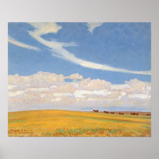 Prairie tras tormenta de Maynard Dixon, arte vinta (Frente)
