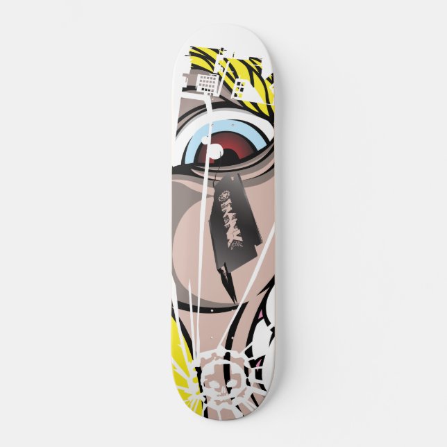 Prank City has eyes Skateboard (Anverso)