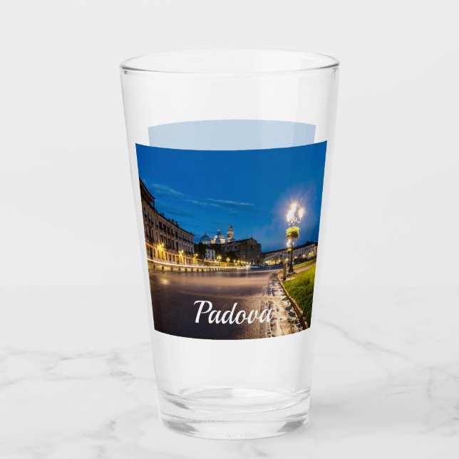 Prato della Valle por la noche en Padova, Italia (Anverso)