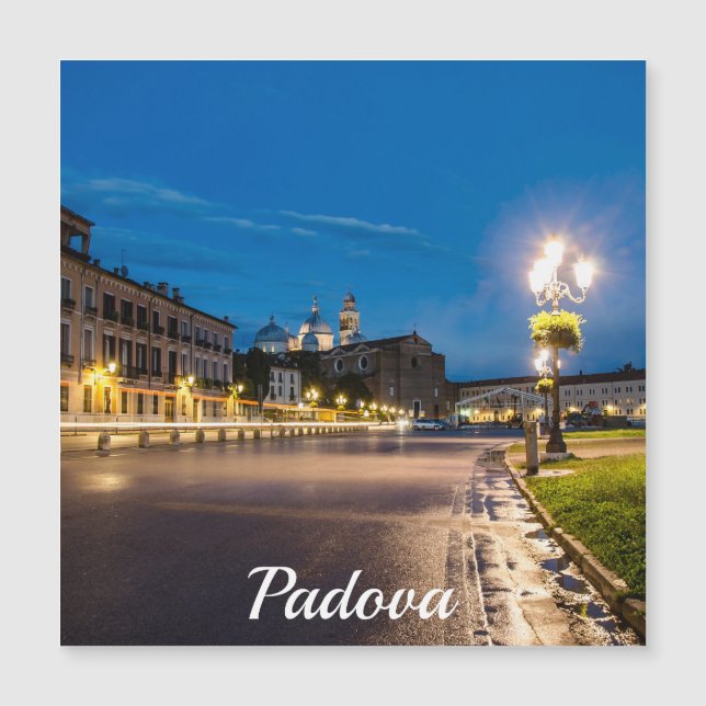 Prato della Valle por la noche en Padova, Italia M (Anverso)