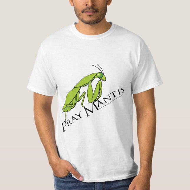 Pray Mantis verde mens insecto camiseta (Anverso)