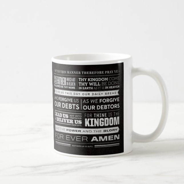 Prayer de señor redacta la taza (Derecha)